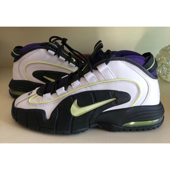 NIB Nike Air Max Penny Men's Shoes White Purple Lemon Twist Size 8 - Picture 7 of 11